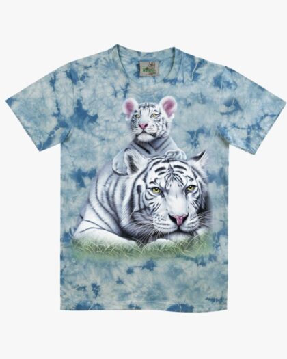 Kids Tie Dye White Tiger's